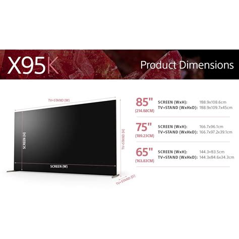 Sony X95K BRAVIA XR Mini LED 85 Inch 4K HDR Google TV XR85X95KU ...