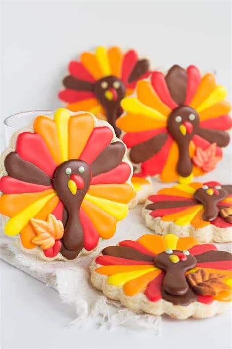 Turkey Cookies | Thanksgiving cookie recipe | Cookie Dough and Oven Mitt