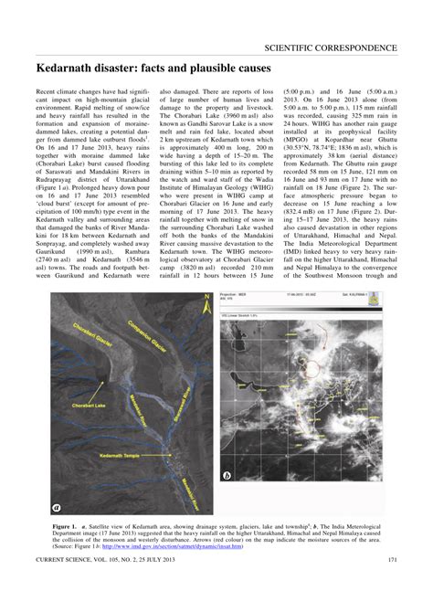 (PDF) Kedarnath disaster: Facts and plausible causes