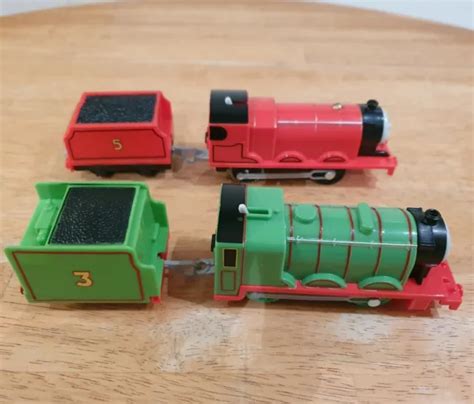 2X TOMY TRACKMASTER Trains Percy And James, Thomas And Friends Battery Powered. £13.95 - PicClick UK