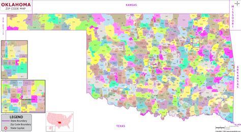 Zip Codes List for Oklahoma | Oklahoma Zip Code Map