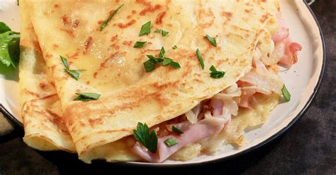 Ham and Cheese Crepes Recipe | Allrecipes | Ham and cheese crepes, Ham and cheese, Crepes