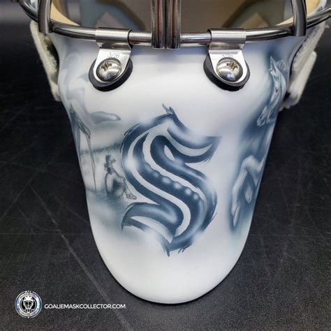 Philipp Grubauer Goalie Mask Unsigned 2023 Seattle Tribute – Goalie ...