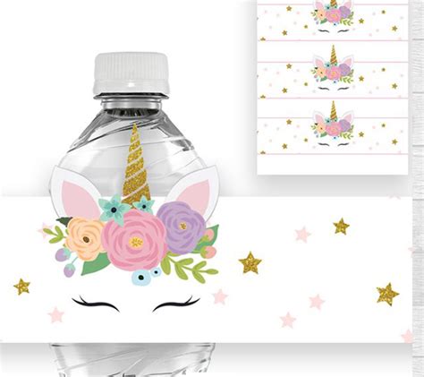 Free Printable Unicorn Water Bottle Labels - PRINTABLE TEMPLATES