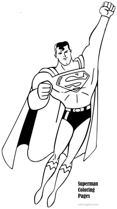 Superman Coloring Pages (16 Printable Sheets, Simple to Draw, Easy for ...