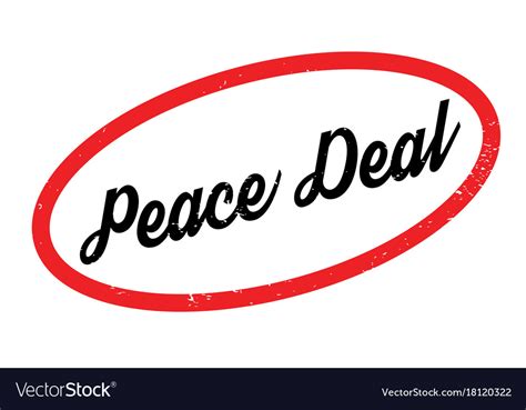 Peace deal rubber stamp Royalty Free Vector Image