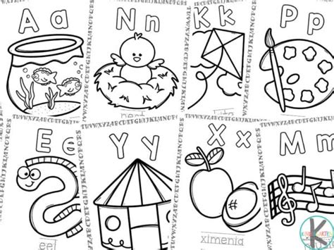 FREE Alphabet Printable ABC Coloring Worksheet Pages for Kids