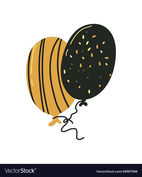 Happy new year balloons Royalty Free Vector Image