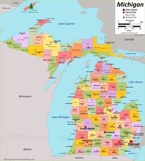 Map Of Michigan State – Map Of The Usa With State Names