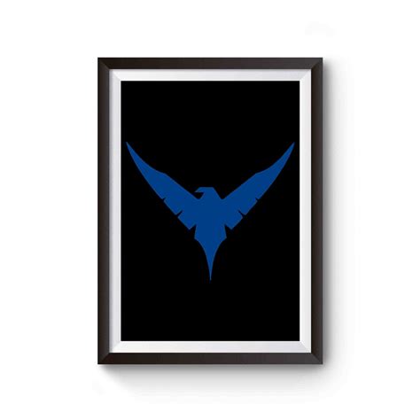 Nightwing Superhero Logo Batman Robin Symbol Poster