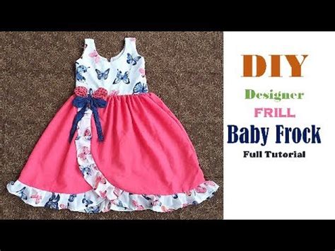 DIY Designer frill Baby Frock Cutting And Stitching full Tutorial - YouTube