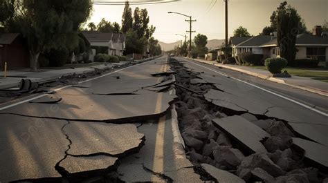 Earthquake Landslides Along California Roads Background, California Earthquake Picture ...