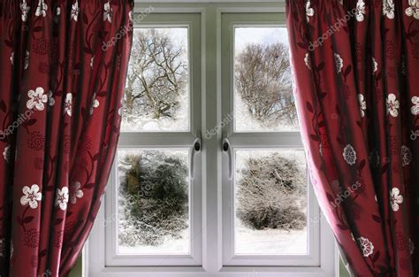 Window view to a snow scene — Stock Photo © mreco99 #4368583