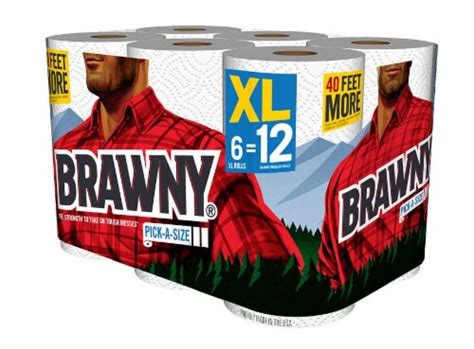 Brawny Pick-A-Size XL Roll Paper Towels, 6 rolls - Kroger