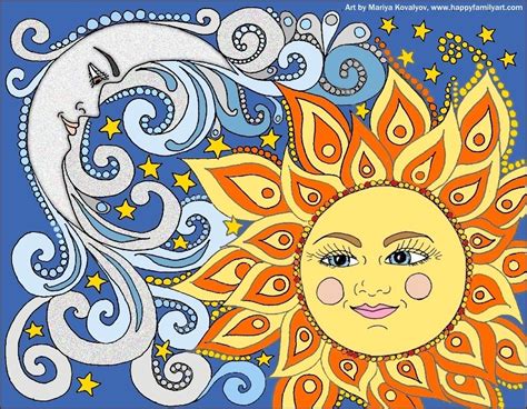 Sun & Moon Art by Mariya Kovalyov