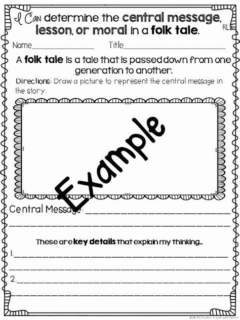 Central Message Worksheets 3rd Grade Inspirational Teaching Reading ...