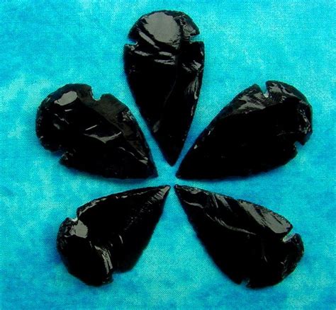 Obsidian Arrowheads Spearheads