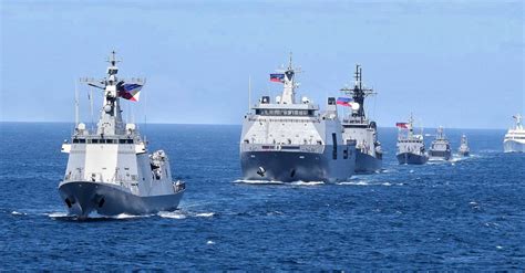 Various Philippine Navy (PN) Ships during a Fleet Review on AFP's 85th ...