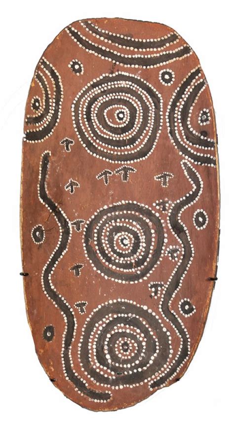 Aboriginal painted coolamon by unknown artist | Indigenous australian ...