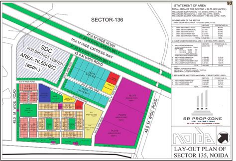 Layout Plan of Noida Sector-135 HD Map