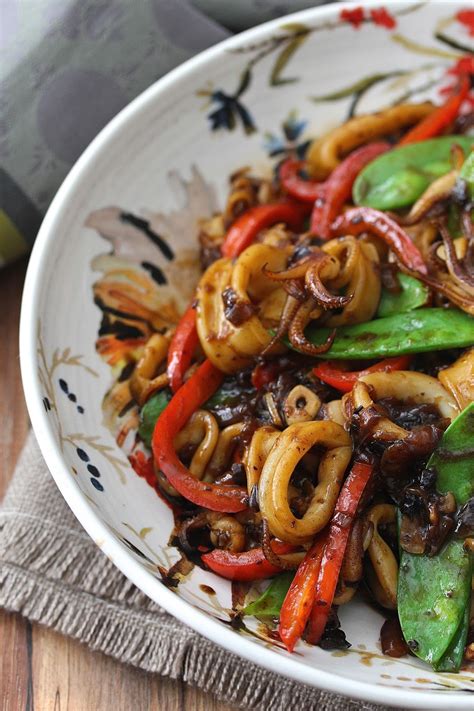 Stir-Fried Squid with Black Bean Sauce | Wok Wednesdays | Karen's Kitchen Stories