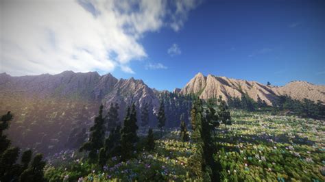 Mountain Valley Meadow - Ultra Realistic Terrain Minecraft Project