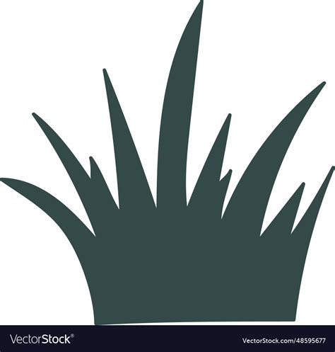 Bush plant silhouette Royalty Free Vector Image