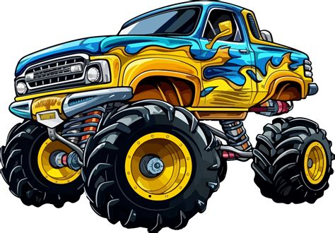 monster truck cartoon ai generate 25860247 PNG