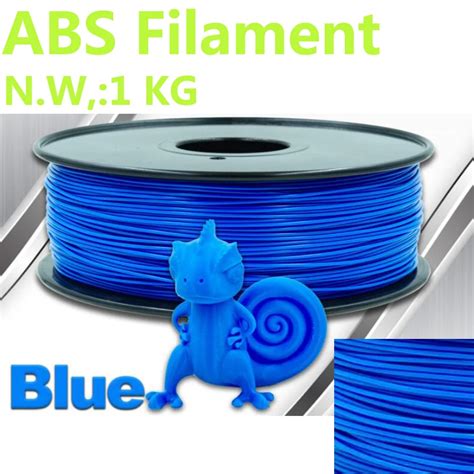 Blue color abs 1.75 mm 3d printer filament 375mLength 3d printer abs ...