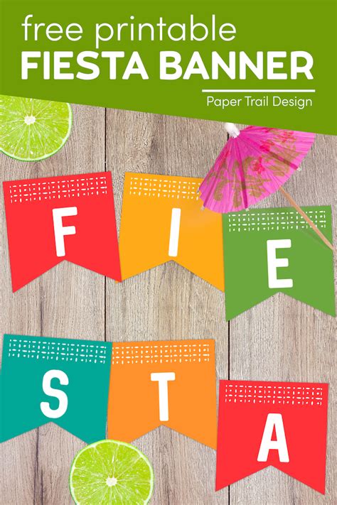 Fiesta Banner Printable {free decor} - Paper Trail Design