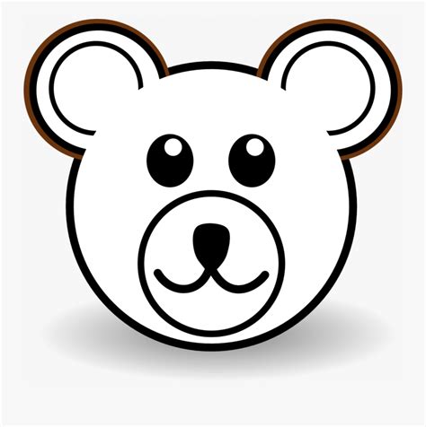 Teddy Bear Face Coloring Page , Free Transparent Clipart - ClipartKey