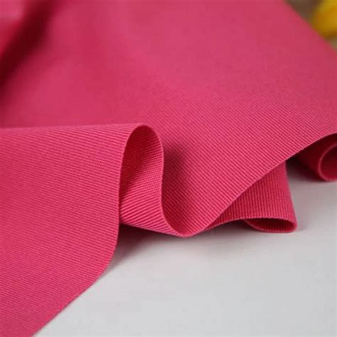 High Quality Pink Thick Stretchy Spandex Polyester Fabric Knitted Elastic Fabric For Clothes ...