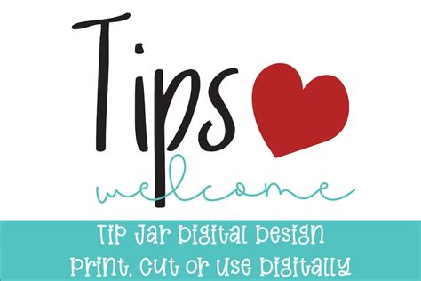 Digital Tip Jar Design 10 Tip Jar Design / SVG Cut and PNG - Etsy