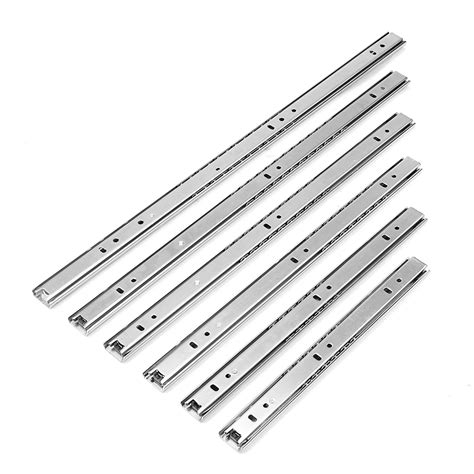 2Pcs 10" 20" Ball Bearing Drawer Slides Steel Ball Bearing Slides ...