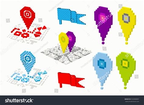 Different Symbols Message Orientation On Map Stock Vector (Royalty Free ...