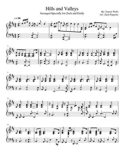 Hills and Valleys (Unfinished) Sheet music for Piano | Download free in PDF or MIDI | Musescore.com