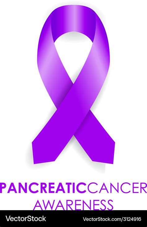 Pancreatic cancer ribbon Royalty Free Vector Image