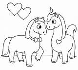 Horses In Love sketch template