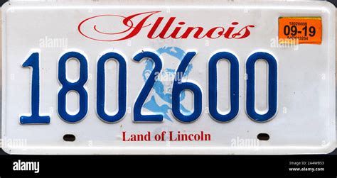 Illinois license plate hi-res stock photography and images - Alamy