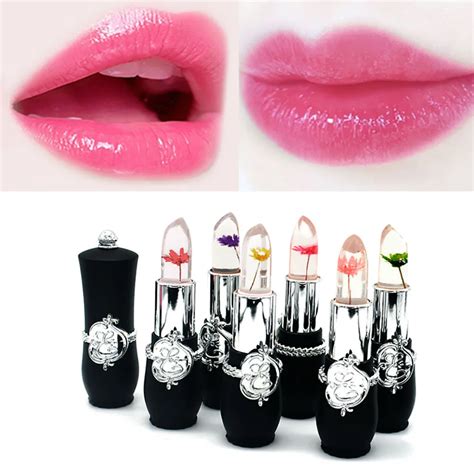 Long Lasting Jelly Clear Lipstick Beauty Dry Flower Lip Gloss Women Makeup Gift -in Lipstick ...