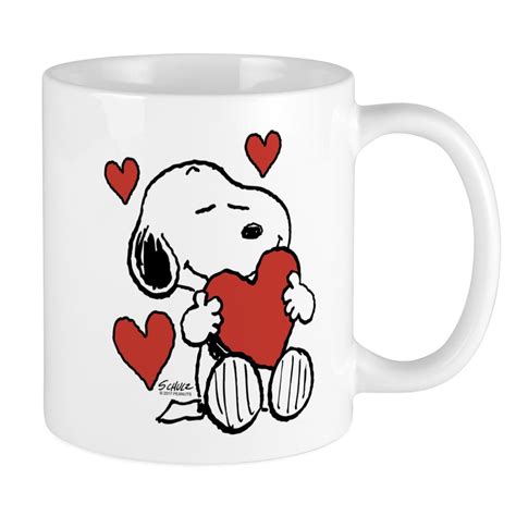 CafePress - Snoopy On Heart Mugs - Unique Coffee Mug, Coffee Cup ...