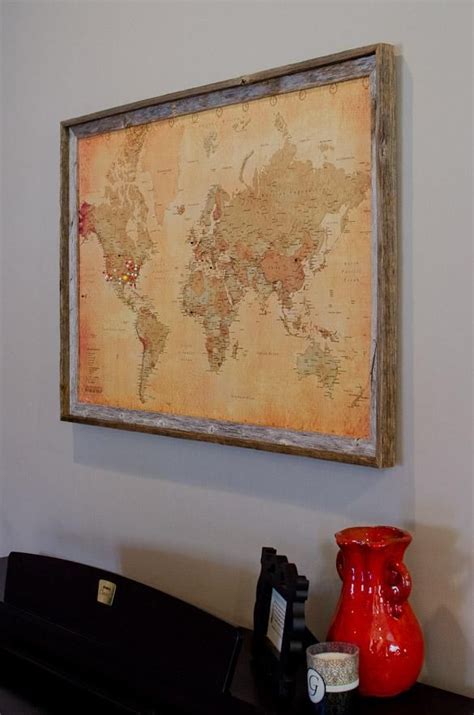 DIY Pinboard : DIY Pinboard World Map with Push Pins | Travel map diy, Pinboard diy, Map decor