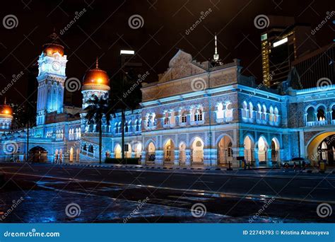 Sultan Abdul Samad Building at Night Stock Image - Image of beautiful ...