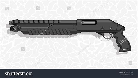 Tactical Shotgun Vector Stock Vector (Royalty Free) 359351912 | Shutterstock