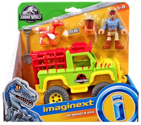 Fisher Price Jurassic World Imaginext Dr. Grant 4x4 Figure Set - ToyWiz