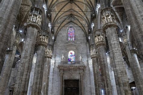 Interior of milan cathedral stock photo containing altar and arch ...