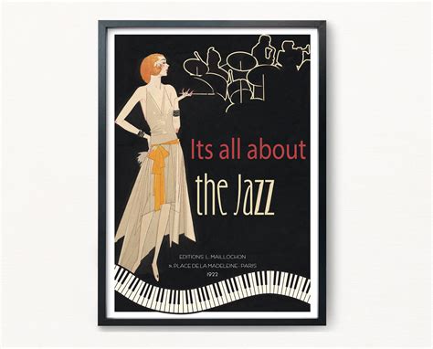 Art Deco Jazz Print Its All About the Jazz Art Deco Jazz | Etsy UK