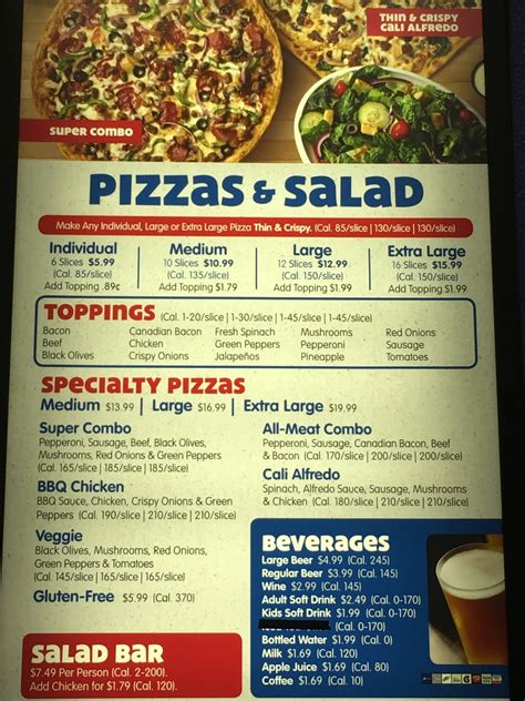 Chuck E Cheese Menu | Images and Photos finder