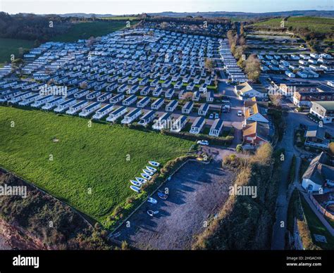 Holiday Park full of static caravans at Ladram Bay Stock Photo - Alamy