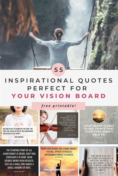 55 Powerful Vision Board Quotes to Download and Print | Inspirational ...